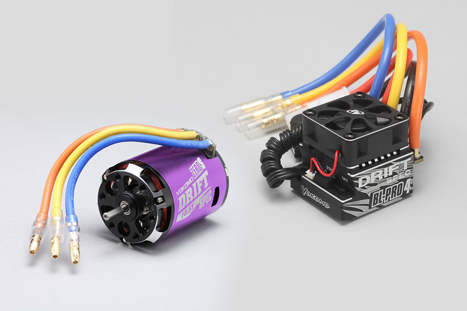 Yokomo DRIFT SPEC Combo BL-PRO4D ESC + ZERO-S 13.5T Motor (Purple